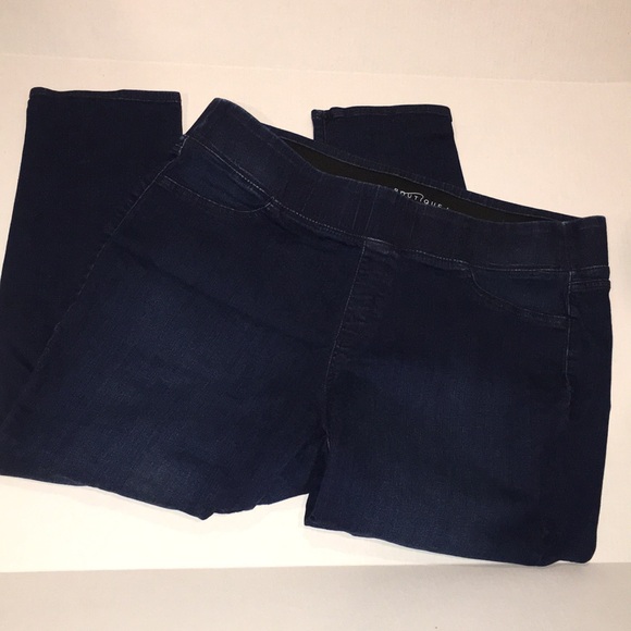 Boutique Pull-On Jeggings | Size 24W | Dark Wash Stretch Denim - Picture 1 of 6